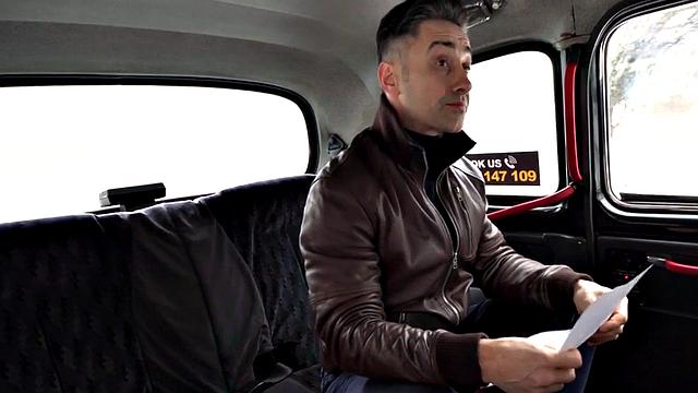 Asian cab babe riding driver's hard cock in the back seat