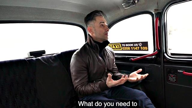 Asian cab babe riding driver's hard cock in the back seat