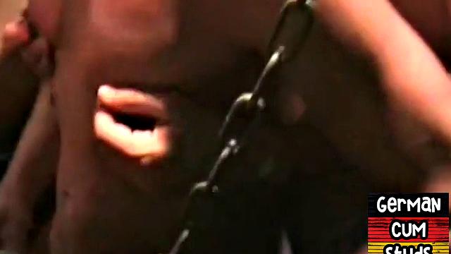 Retro German analbanged in orgy