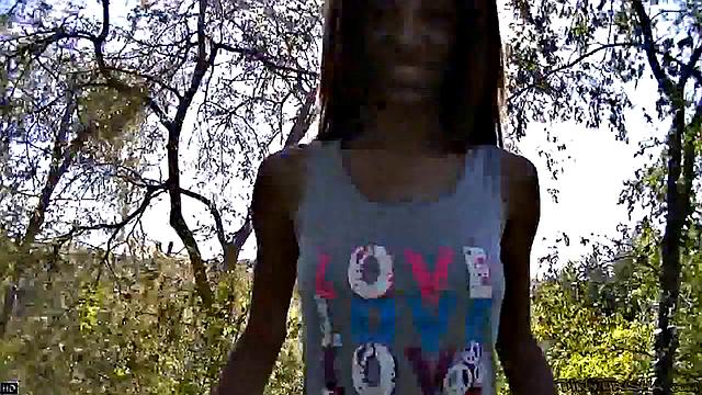 Tiny trisha fingering herself in a POV scene