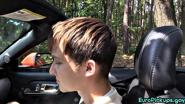 Skinny doggystyled outdoor