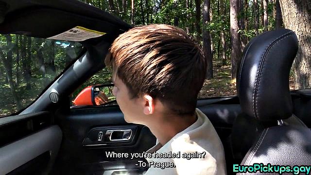 Skinny doggystyled outdoor