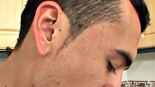 Doggystyled Latin gay fucked in asshole and on ass