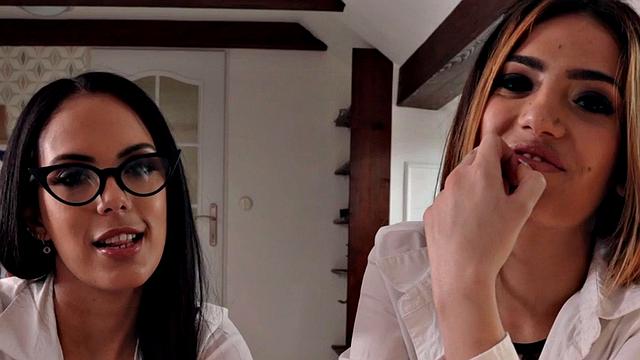 Passionate lingerie babes eager for 3some