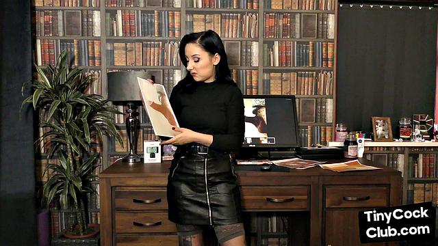 SPH solo leather babe talks dirty about dicks