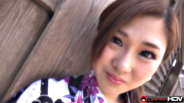 kimono seduction with maki horiguchi teases before the action starts
