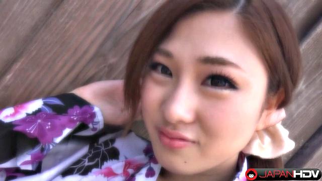 kimono seduction with maki horiguchi teases before the action starts