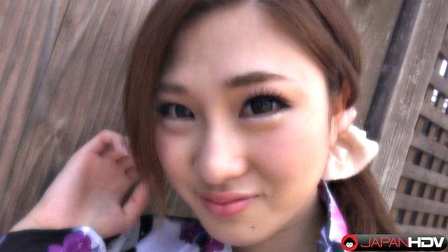 kimono seduction with maki horiguchi teases before the action starts