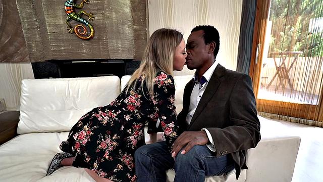 Teen dickrides senior in interracial duo before facial