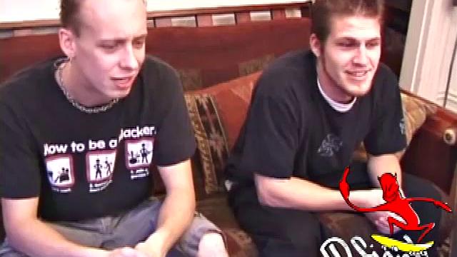 After critiquing the girls on a porn video for awhile, skater boys Roar and Alex find their hands in their pants as they watch.