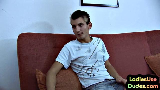 Stockings femdom pegging guy