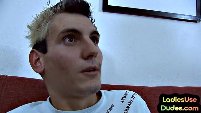 Stockings femdom pegging guy