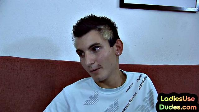 Stockings femdom pegging guy