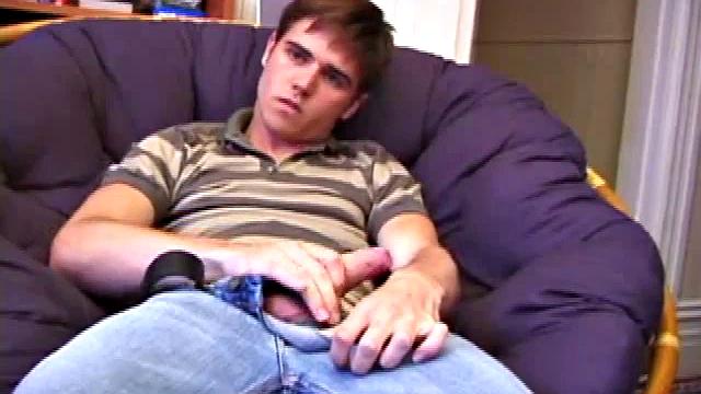 Austin strokes his thick cock hard and doesn't hold back