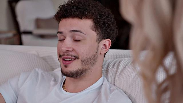 Busty Blonde MILF Bunny Madison fucks her son's bully and begs for his load on her face