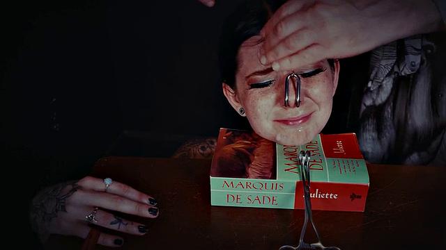 Lily Thot throating in dirty BDSM session