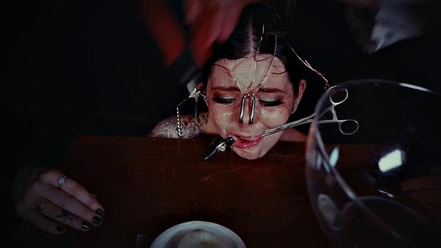 Lily Thot throating in dirty BDSM session