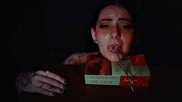 Lily Thot throating in dirty BDSM session