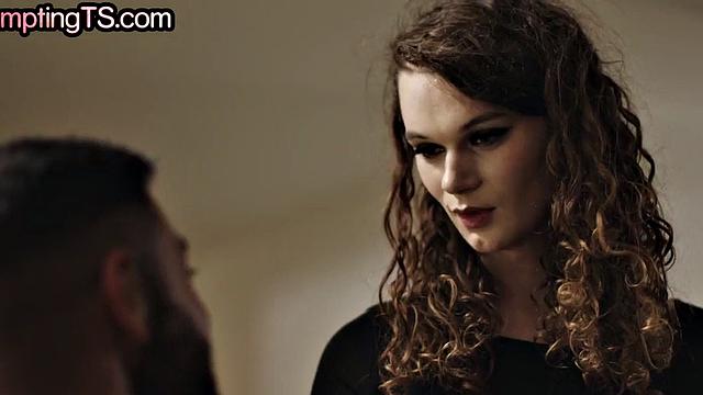 Petite trans drilled by nice dick in tight anal hole