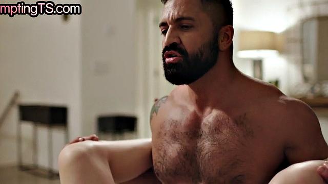 Petite trans drilled by nice dick in tight anal hole