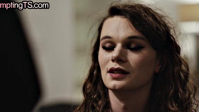 Petite trans drilled by nice dick in tight anal hole