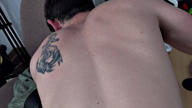 Shy white guy fucked by BBC in office