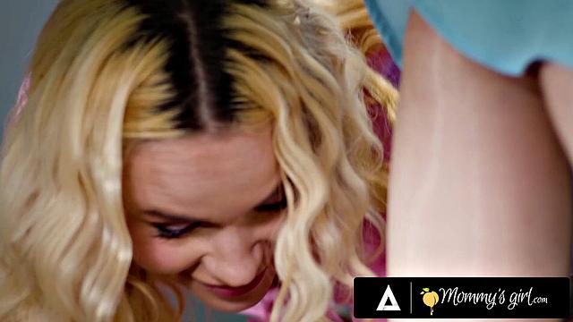 MOMMY'S GIRL - 18 yo Khloe Kingsley EATS OUT Stepmom Charlotte Stokely Without Getting Caught!