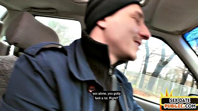 Nasty public lover ravaged outdoor