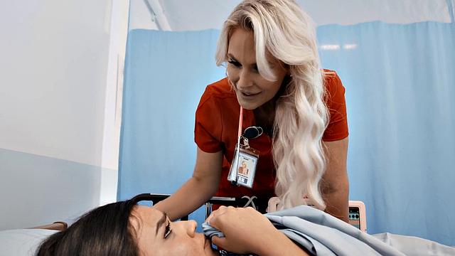 Strapon mature lez nurse fucks patient after scissoring