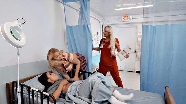 Strapon mature lez nurse fucks patient after scissoring