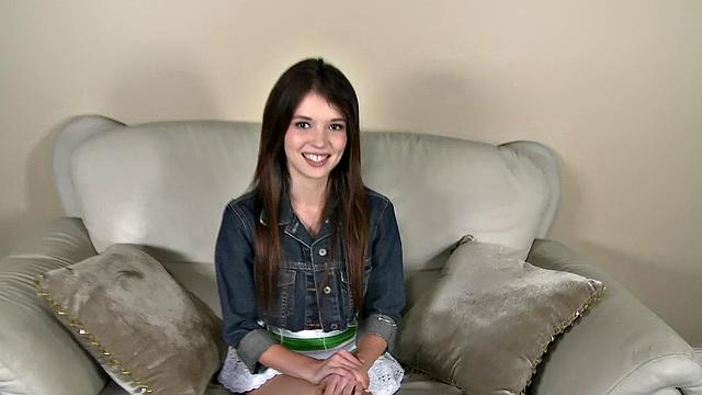 Tiffany's bald pussy gets a taste of a hard dick in reverse cowgirl, outdoor solo action!