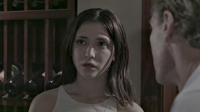 Stepdad's dirty moves: Stepdaughter gets her wet pussy drilled deep by stepdad's long tongue