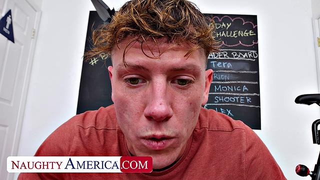 Sexy Tera Winters gets sweaty in the gym with friend's brother