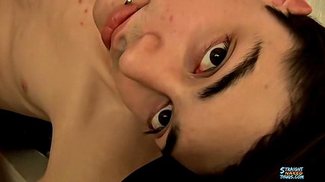 Young, Straight Smooth Skater Masturbates - Noah