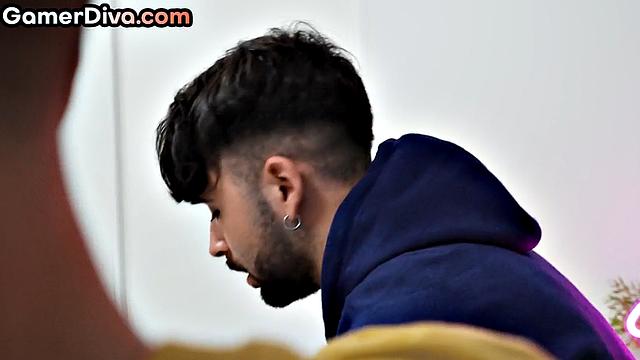 Ginger gaming babe doggystyled by BF