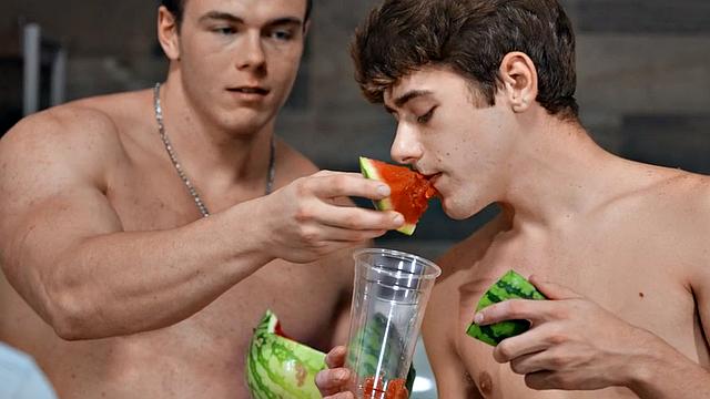 Muscle gay fucks nympho stud in missionary in asshole