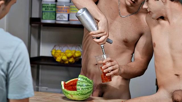 Muscle gay fucks nympho stud in missionary in asshole