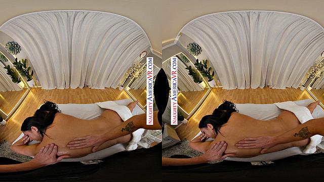 Naturally busty babe, Ashlyn Peaks, gets her massive tits rubbed by her friend's boyfriend