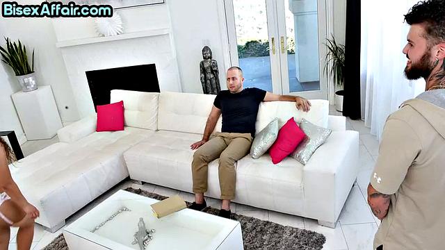 Tempting bisex in lingerie