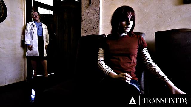 TRANSFIXED - Doctor Dee Williams & Nurse Khloe Kay Seduce Jean Hollywood In Steamy Checkup - 1