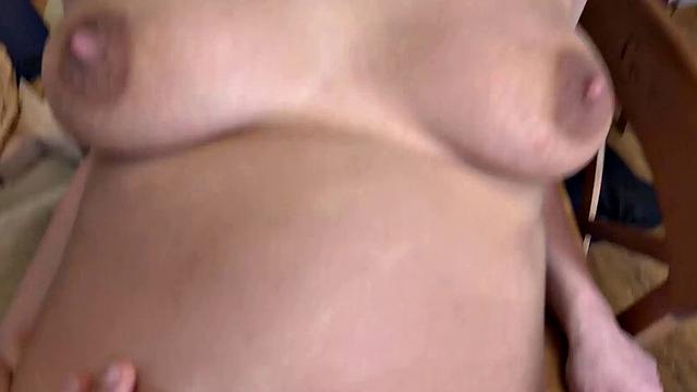 DEBT4k. Collector and pregnant debtor find quick sex.