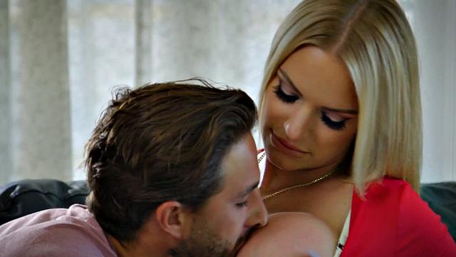 Big-titted cougar in stockings bounces on lover's cock