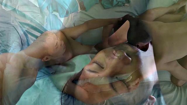 These two cute Asian twinks are amusing themselves with the new double sided dildo Rave brought over. Rave wants Gilbert to have some anal play with him before they have bareback sex.
