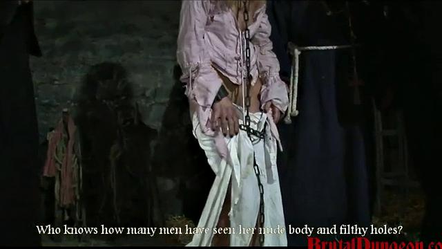 Blonde Romina Endures BDSM Gang Bang & Rope Suspension