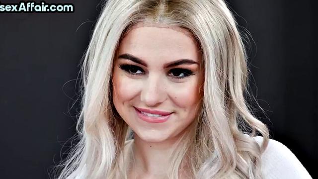 21yo bisexual babe gets cuntfuck in threesome with muscular dudes