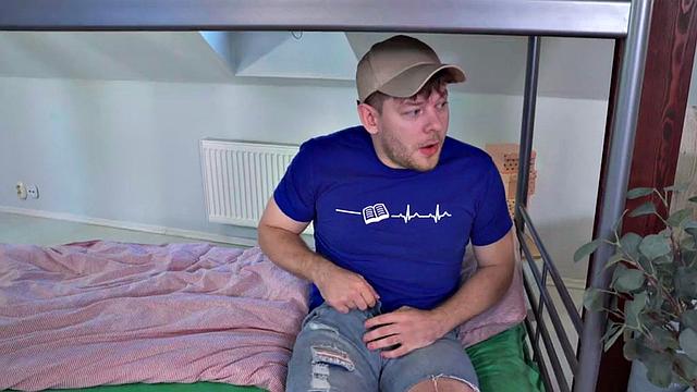 Petite nerdy bae rammed by roommate after blowjob