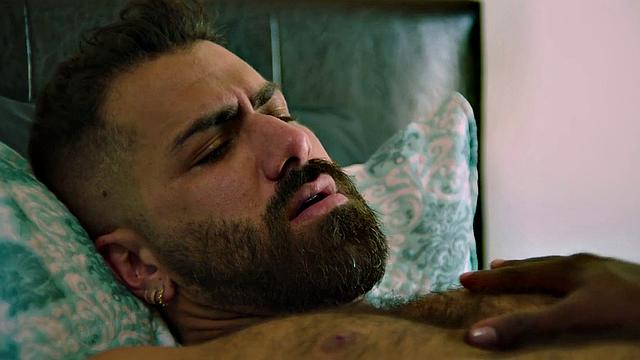 Taboo Black stud licks white stepbro's ass and sucks cock