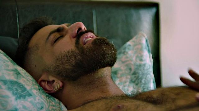 Taboo Black stud licks white stepbro's ass and sucks cock