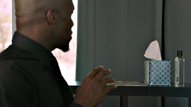 Taboo Black stud licks white stepbro's ass and sucks cock