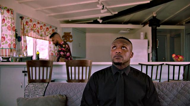 Taboo Black stud licks white stepbro's ass and sucks cock